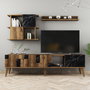 Hanah Home Mueble de TV Madrid - Nogal y Negro